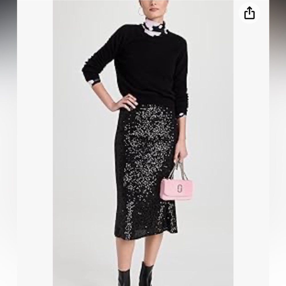 English Factory black sequin skirt size S
